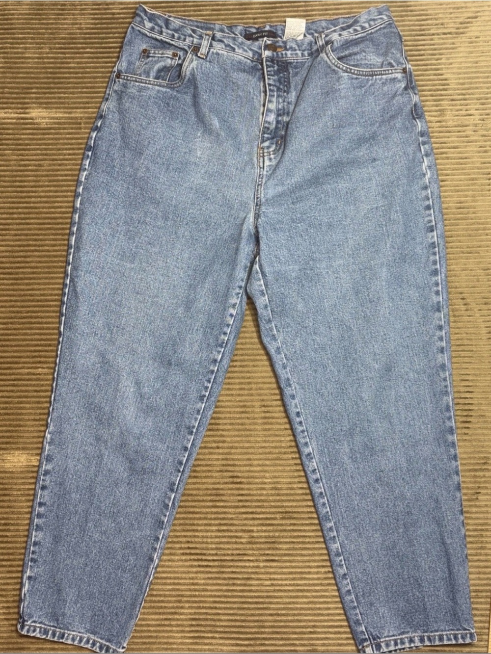 Bill Blass Easy Fit Ankle Jeans Womens 18 Blue Denim Cotton Stretch Medium Wash